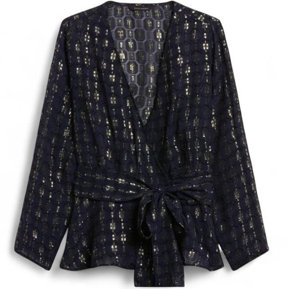 Banana Republic Navy Lace Blouse - Picture 3 of 10